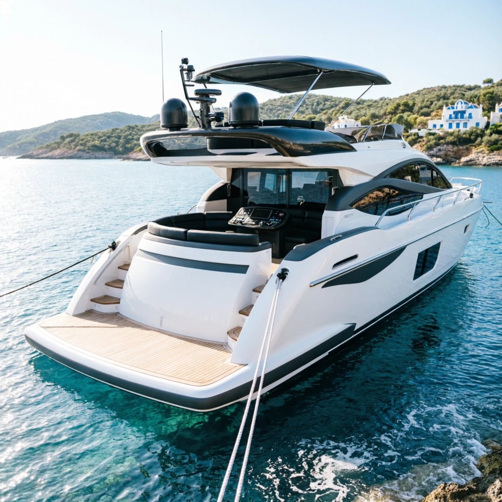 510 SKY beach mode platform at stern